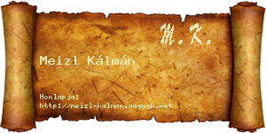 Meizl Kálmán névjegykártya