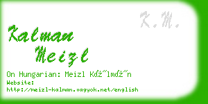 kalman meizl business card